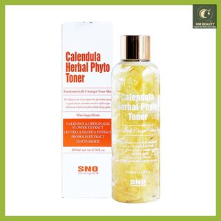 Nước cân bằng hoa cúc SNO Toner Calendula Herbal Phyto 200ml dưỡng độ ẩm dịu làm sạch da mặt nhạy cảm se khít lổ chân lông tự nhiên