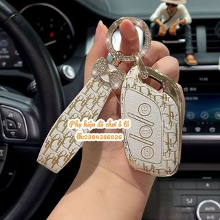 Ốp bảo vệ chìa khoá xe ô tô Dior vàng MG ZS HS - ốp mạ TPU mới nhất năm 2023 cao cấp sang trọng