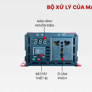 Bộ Kích Điện INVENTER 12V Ra 220V - Công Suất Lớn 1000W Dùng Được Cho Tất Cả Sản Phẩm Sử Dụng Điện Gia Đình, Oto, Xe Máy Tặng Kèm Bộ Kết Nối Ắc Qui
