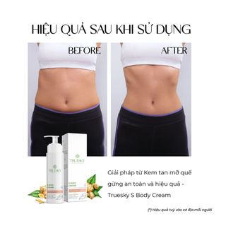 [CHÍNH HÃNG] Kem tan mỡ bụng chiết xuất quế gừng Truesky S Body Cream 100g - Giá sỉ - Giá bán buôn