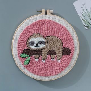 Tranh Thêu Len Thủ Công Trải nghiệm, Bộ Quà Tặng Handmade Đặc Sắc đầy Sáng Tạo Tông Nền Xanh ( Sản Phẩm Phù hợp Giải Trí - Trải nghiệm ) Kèm phụ kiện . Hàng, Giá Tận Xưởng