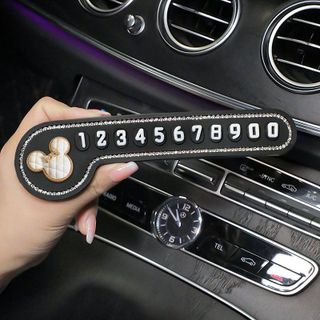 Thẻ Ghi Số Điện Thoại Trên ô Tô Mix Nhiều Hình Hoa,Gấu,Con Vật Dễ Thương-Mộc Lan_Phụ Kiện Xế Yêu