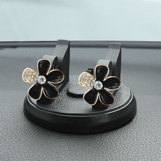 Giá Đỡ Điện Thoại xoay 360 độ Đính Đá Hoa Trà - Gấu Bearik-kiêm bảng ghi số điện thoại cao cấp để taplo ô tô