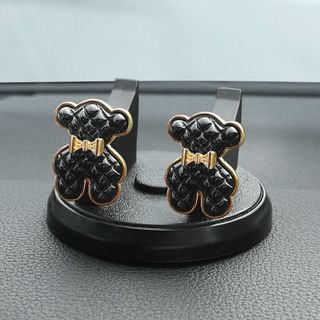 Giá Đỡ Điện Thoại xoay 360 độ Đính Đá Hoa Trà - Gấu Bearik-kiêm bảng ghi số điện thoại cao cấp để taplo ô tô