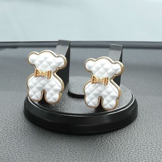 Giá Đỡ Điện Thoại xoay 360 độ Đính Đá Hoa Trà - Gấu Bearik-kiêm bảng ghi số điện thoại cao cấp để taplo ô tô