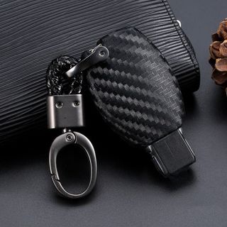 Ốp Chìa Khóa Carbon Mercedes E200.E250.E300-kèm móc khóa treo chắc chắn-Mộc Lan Phụ Kiện Xế Yêu