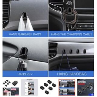 Móc treo đồ ghế sau in hình logo các hãng nhỏ gọn tiện lợi chất nhựa dẻo ABS chịu lực tốt - Mộc Lan Phụ Kiện Xế Yêu