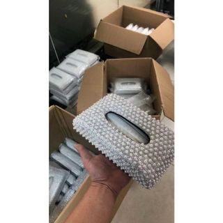 Hộp Đựng Khăn Giấy Trên ô tô NgọcCao Cấp-Trang Trí ô Tô,Bàn Ăn,Bàn làm việc-Mộc Lan Phụ Kiện Xế Yêu