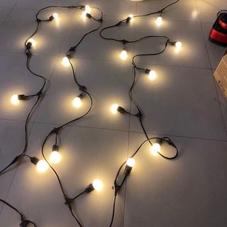 Dây đuôi đèn trang trí ngoài trời 5m 10 đuôi E27 kín nước. HÀNG LOẠI 1