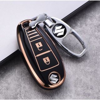 Ốp khóa TPU - Ốp bảo vệ vỏ khóa xe ô tô Suzuki Caiz – Ertiga – Swift Dáng dài 2 nút- Mộc Lan Phụ Kiện Xế Yêu