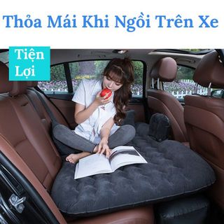 (mẫu mới 2023) Đệm Hơi Ô Tô Loại Lượn Sóng Loại Đẹp - Nệm Hơi Cao Cấp Loại Tốt,Đầy Đủ Phụ Kiện (Bơm, Miếng Vá, Túi Đưng)