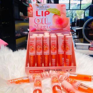 Lố 24 Cây Son dưỡng bóng hồng môi Hasaya Girl Lip Oil Magic Warm Juicy Peach giá sỉ