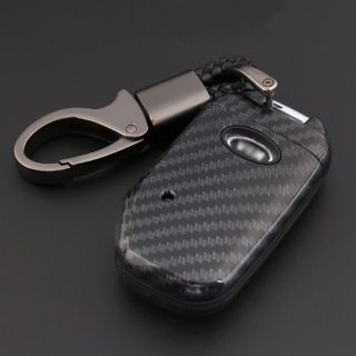 Ốp Chìa Khóa carbon Xe Kia Cerato 2019 2020 2021 - chìa cạnh 4 Nút-Mộc Lan Phụ Kiện ô Tô