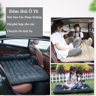 (mẫu mới 2023) Đệm Hơi Ô Tô Loại Lượn Sóng Loại Đẹp - Nệm Hơi Cao Cấp Loại Tốt,Đầy Đủ Phụ Kiện (Bơm, Miếng Vá, Túi Đưng)