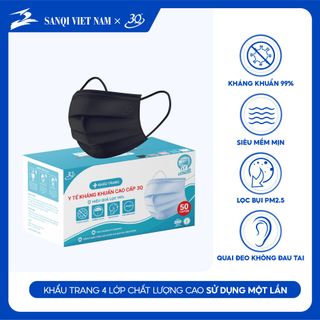 5 HỘP KHẨU TRANG Y TẾ 4 LỚP 3Q CHÍNH HÃNG