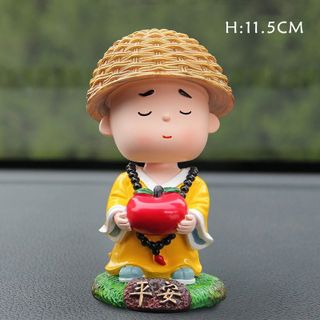 Tu sĩ áo Vàng Bên Hươu Tuần Lộc-Mang Lại An Toàn Và May Mắn Cho Chủ Xe-Mộc Lan_Phụ Kiện Xế Yêu