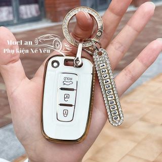 Ốp Chìa KhóaTPU Xe Kia Forte, Kia Sorento, Kia Carens 2009-2014-Hyundai đời cũ Loại 3 nút-Mộc Lan Phụ Kiện Xế Yêu
