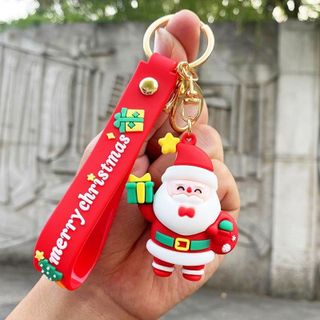 Móc Khóa Noel 3D Phụ Kiện treo chìa khóa ô tô xe máy ba lô túi xách