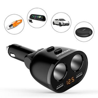 (xả kho giá gốc có bán sỉ ) Tẩu Sạc Ô Tô 3 Cổng Usb 2 Cổng Tẩu 12v 3.1A Sử Dụng Đa Năng Cho Ô Tô Xe Hơi HY16