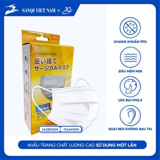 10 HỘP KHẨU TRANG Y TẾ KIỂU NHẬT CHO NAM VÀ NỮ