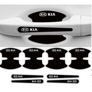 Bộ 8 chi tiết Miếng dán Silicon chống xước hõm xe và tay nắm cửa ô tô - full logo