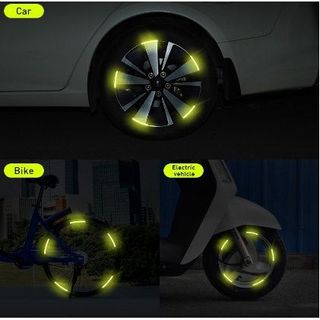 Set 20 miếng dán phản quang 7 màu độc đáo dùng để trang trí bánh xe ô tô phụ kiện ô tô Mộc Lan