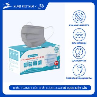 1 THÙNG KHẨU TRANG Y TẾ 4 LỚP 3Q CHÍNH HÃNG CAO CẤP
