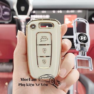 Ốp Chìa KhóaTPU Xe Kia Forte, Kia Sorento, Kia Carens 2009-2014-Hyundai đời cũ Loại 3 nút-Mộc Lan Phụ Kiện Xế Yêu