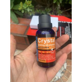 Dung dịch Crystal phục hồi nhựa nhám làm mới nhựa Đen,Làm mới ghế da 30ml tặng kèm mút xốp-Mộc Lan Phụ Kiện Xế Yêu