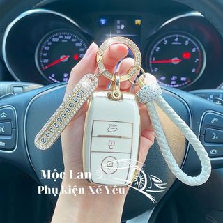 Ốp khóa KIA K3 Cerato Rondo Seltos Morrning K5 Sorento 3 nút thông minh - ốp mạ TPU mới nhất năm 2022 cao cấp sang trọng