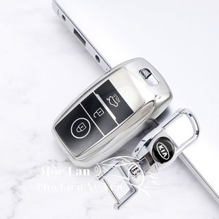 Ốp khóa KIA K3 Cerato Rondo Seltos Morrning K5 Sorento 3 nút thông minh - ốp mạ TPU mới nhất năm 2022 cao cấp sang trọng