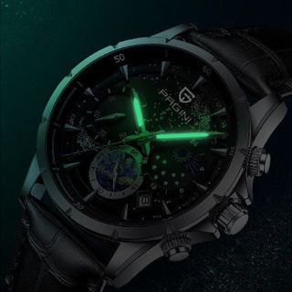 Đồng hồ pagini 8866 chạy 6 kim dây da