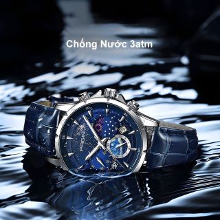 Đồng hồ pagini 8866 chạy 6 kim dây da