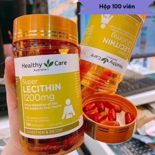 Mầm đậu nành Super Lecithin 1200mg 100 viên mẫu mới Healthy Care Úc giá sỉ