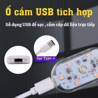 Đèn led cảm ứng không dây gắn trần xe ô tô sạc cổng USB tiện dụng - đèn led gầm mini ô tô