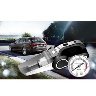 Máy Hút Bụi Ô Tô - Máy Bơm Lốp Ô Tô - Đa Năng 4 Trong 1 - Hút Bụi, Bơm Lốp, Đo Áp Suất Lốp, Đèn Pin Chiếu Sáng