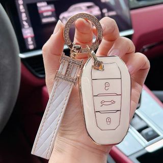 Ốp khóa Peugeot 3008 - Peugeot 5008 - ốp mạ TPU mới nhất năm 2022 cao cấp sang trọng