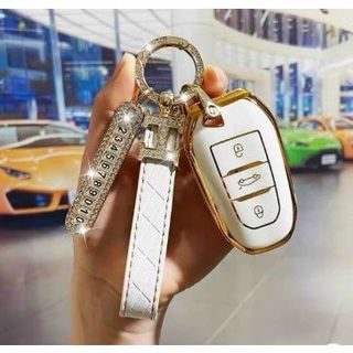 Ốp khóa Peugeot 3008 - Peugeot 5008 - ốp mạ TPU mới nhất năm 2022 cao cấp sang trọng