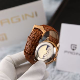 Đồng hồ cơ pagini 3377 dây da