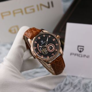 Đồng hồ cơ pagini 3377 dây da