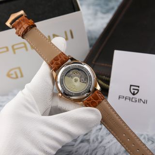 Đồng hồ cơ pagini 3377 dây da