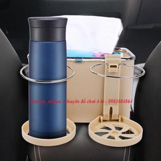 (2in1) Khay để đồ trên tỳ tay ô tô tiện lợi - khay đựng cốc đa năng