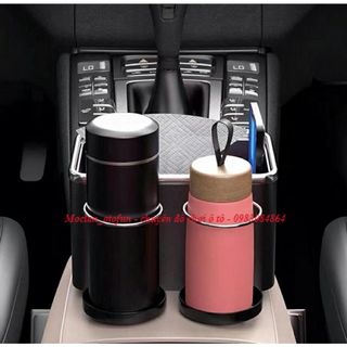 (2in1) Khay để đồ trên tỳ tay ô tô tiện lợi - khay đựng cốc đa năng