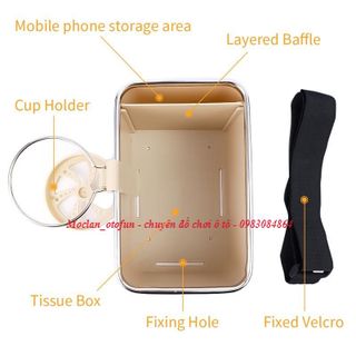 (2in1) Khay để đồ trên tỳ tay ô tô tiện lợi - khay đựng cốc đa năng