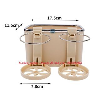 (2in1) Khay để đồ trên tỳ tay ô tô tiện lợi - khay đựng cốc đa năng