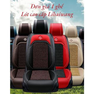 (30 mẫu) Lót ghế và tựa lưng ô tô hạt gỗ massage cao cấp cho văn phòng, xe hơi, xe khách, xe tải - lót liền hạt gỗ