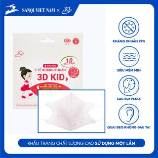 COMBO 10 HỘP KHẨU TRANG HÌNH TÁO DÀNH CHO BÉ CHÍNH HÃNG 3Q