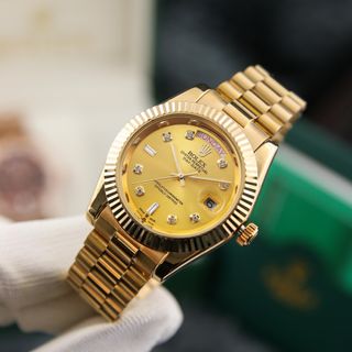 Đồng hồ nam máy cơ dây thép đúc