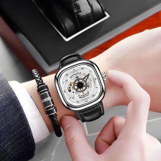 Đồng hồ cơ pagini 1886 máy cơ dây da