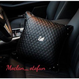 Bộ Gối Tựa Ô Tô Vương Miện Thiên Nga Phụ Kiện Trang Trí Xe Hơi - Gối siêu mềm siêu êm đa năng